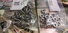 Tuercas hexagonales 20 piezas DIN6923, M3, M4, M5, M6, M8, 304, de acero inoxidable, bloqueo de deslizamiento, HW015