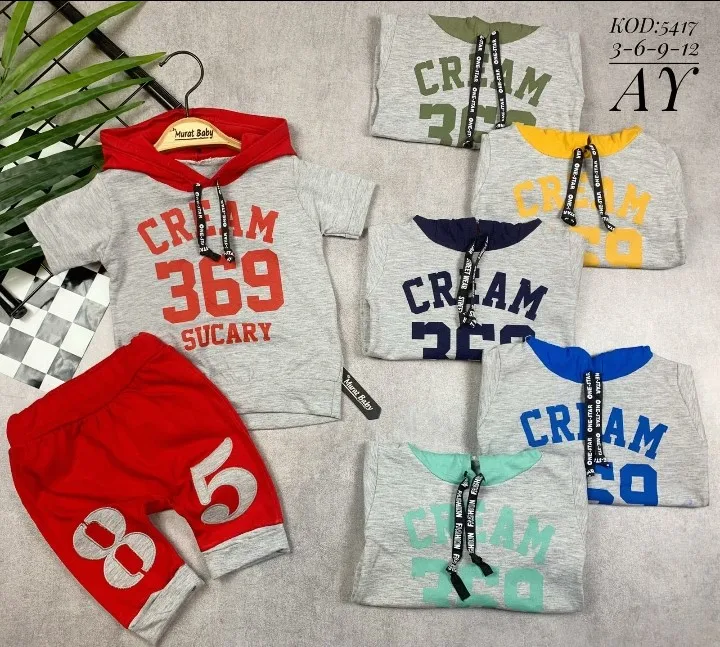 

CREAM 369 PRINTED TEAM Baby Boy Suit Baby Clothing Baby Style Baby Summer