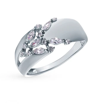 

Silver ring with cubic zirconia sunlight
