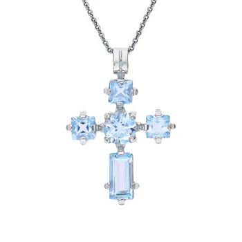 

Silver Pendant with Topaz sunlight sample 925