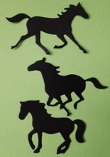 Troqueles de corte de metal, plantilla de corte, decoración de caballo, álbum de recortes, molde artesanal para corte de papel, plantillas para perforar con cuchillas