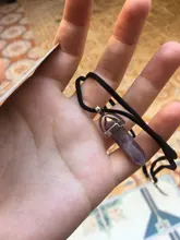 Collar de bala retro de cristal para mujer, colgante de piedra de cuarzo natural, collar, cadena de cuerda negra, joyería