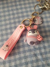 LLavero de muñeco de pingüino bonito de dibujos animados creativo coche personalizado llavero exquisito llavero correa de mano bolso adornos para el móvil