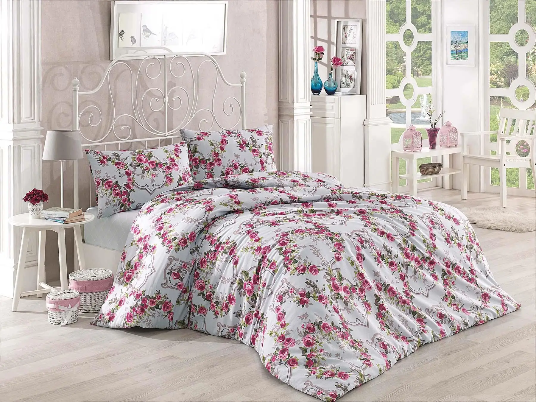 

Lady Fashion Sisle Double Personality Terry Cotton Duvet cover set
