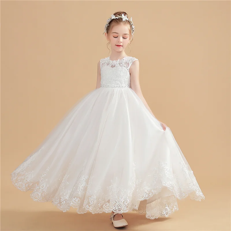 Flower Girl Dresses Floral Appliqu&eacute; Dress Girls Dresses A-Line Princess Dress For Children