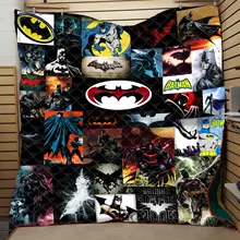 Фильм Бэтмена, напечатанный 3d цифровой печатью и хлопковое летнее прохладное одеяло, кондиционер, промытый водной фабрикой