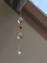 Atrapasueños solar geométrico, chapado en oro