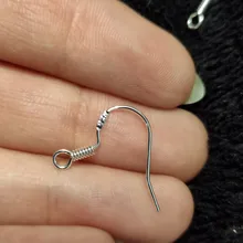 100 unids/lote pendientes Carven 925 de color plata de cobre oído cables pendientes gancho para DIY pendientes de joyería suministros Accesorios