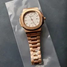 PLADEN-Reloj de pulsera de cuarzo para hombre, de negocios, de lujo, a la moda, correa de acero inoxidable, azul degradado, reloj calendario a prueba de agua