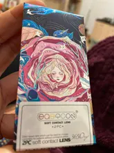 MOONZI marrón avellana anual lentes de contacto de color para los ojos pequeña belleza alumno 2 unids/par grado de miopía receta