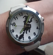 Reloj de pulsera con diseño de bruja de cuento de hadas para niños, cronógrafo de cuarzo a la moda, informal, de cuero rosa, regalo de cumpleaños