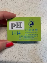 1 juego = 80 tiras Profesional 1-14 pH papel de tornasol ph tiras de prueba de agua cosméticos la acidez del suelo, tiras de prueba con tarjeta de control