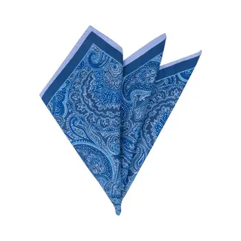 

Silk blazer pocket square blue cucumber print (51837)