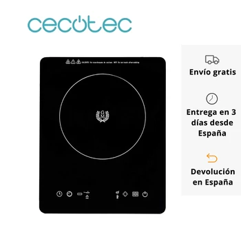 

Cecotec Full Crystal Induction Plate Crystal Surface High Resistance Touch Control 10 Levels 2000W Auto Power Off Timer Function