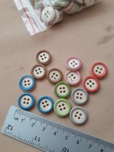 50 Uds Multi-color opcional 4 agujero Color redondas variadas botones de madera Ropa Decoración Scrapbooking de Coser Casa 15mm