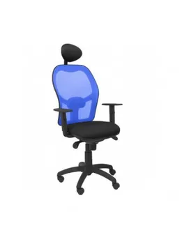 

CHAIR OPERATIONAL JORQUERA MESH BACKING BLUE FABRIC BALI BLACK COLOR WITH HEADBOARD