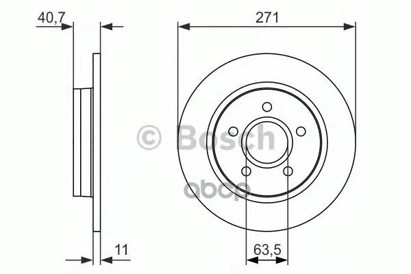 Тормозной Диск Задний Bosch арт. 0986479763