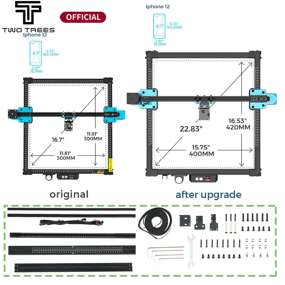 Diy desktop laser gravur aluminium profil rahmen 600x600mm laser graveur upgrade kit für TTS-25 TTS-55 TTS-10 cnc laser teile