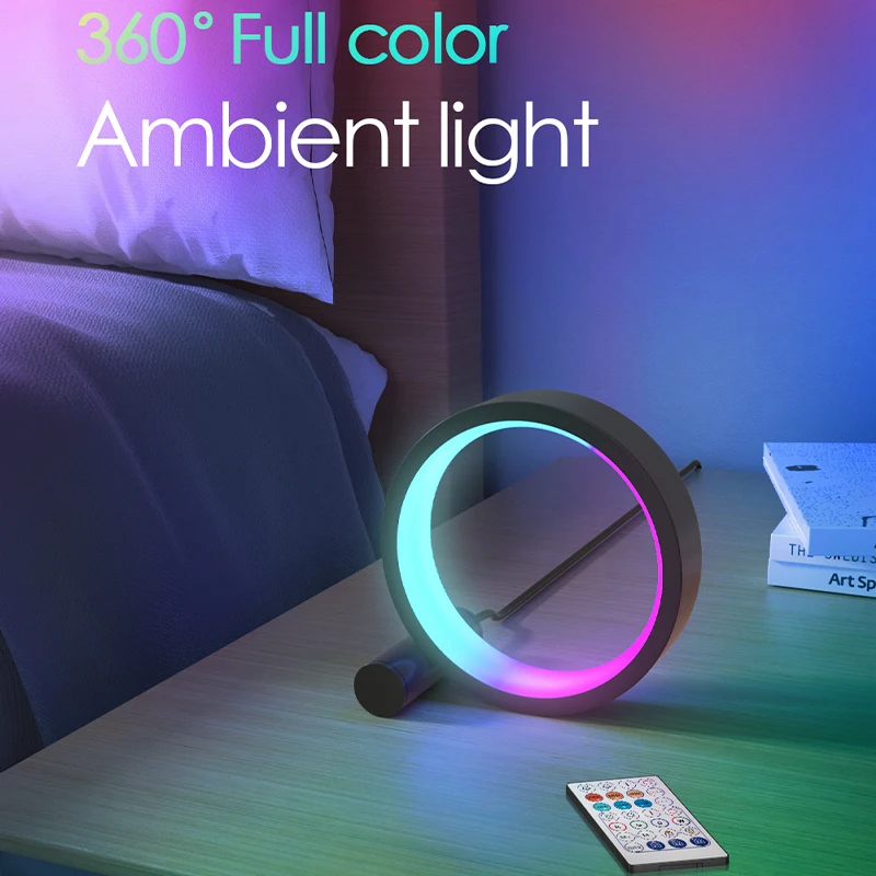 Led Rgb Desk Lamp App Music Rhythm Atmosphere Light Remote Control Dimming Game Desktop Bar Live Broadcast Ring Night Light star wars night light