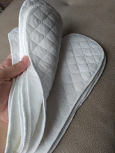10 Uds. Ropa de pañales de bebé reutilizable insertos 1 pieza 3 capa inserto 100% algodón lavable cuidado del bebé pañal ecológico
