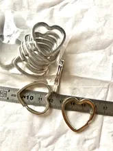 Más barato Mezclar 10 unids/pack ronda/corazón/Flor llaveros de Metal llavero con anilla Split anillos Unisex llavero accesorios DIY