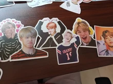 Pegatinas de dibujos animados de Kpop para niños, para portátil, botella de agua, bicicleta, motocicleta, Skateboard, mochila, pegatina impermeable, 10/50 Uds.