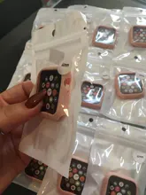 Funda protectora de silicona para Apple Watch, funda de 44mm y 40mm para iWatch de 42mm y 38mm, accesorios para Apple watch series SE 3 4 5 6