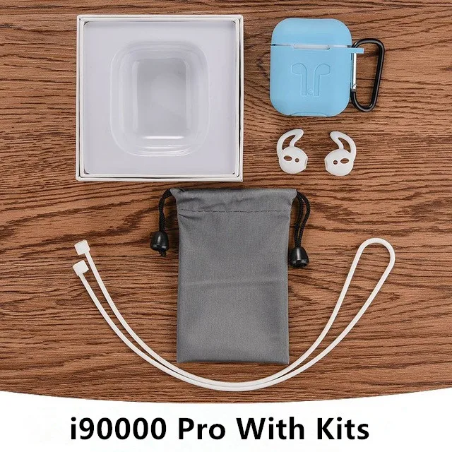 Blue Kits I90000 Pro TWS раздвижные регулировки громкости Bluetooth беспроводные наушники изменение имени gps расположение PK i7s i10 i12 i9000 i100000 TWS - Цвет: Blue Kits