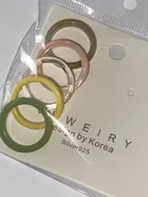 HUANZHI-Conjunto de anillos redondos de resina acrílica para mujer, colorido cuadrado geométrico, con diamantes de imitación, regalo de fiesta, 2021