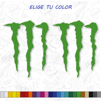 

2X STICKERS 5x3.9 CM MONSTER ENERGY VINYL STICKER DECAL AUTOCOLLANT CLAW SPONSOR LOGO