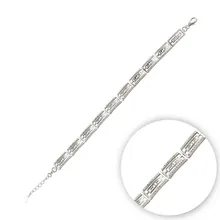 Серебряный 925 пробы браслет с цирконием