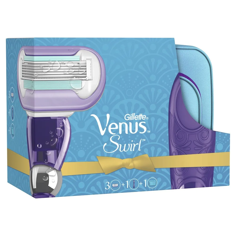 Подарочный набор Venus Swirl(Бритва+ 3 сменных кассеты+ косметичка