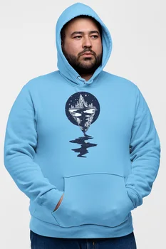 

Angemiel Wear Mountain River Motifs Blue Men 'S Hooded Sweatshirt