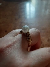 Huitan romántico anillos de perlas simuladas para las mujeres de lujo aniversario de boda accesorios anillos de compromiso para venta al por mayor