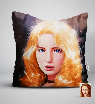 

Personalized Women 'S Abstract Caricature Of White Yastık-21