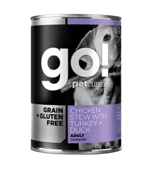 

Go! Canned with stewed chicken, Turkey and meat ducks for dogs 400g * 4 PCs