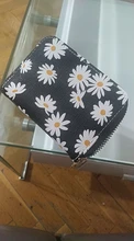 Las mujeres monedero lindo estudiante colgante borla, cuero cremallera Simple Margarita pequeña PU cartera moneda monedero mujer bolso de la tarjeta para las mujeres