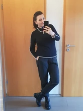 Winter Sweater Turtleneck Slim-Fit AMII Women Causal Autumn Minimalism for Spliced 12040303