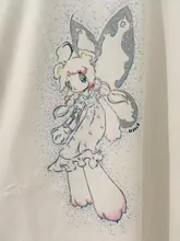 Tops Cute Tees Tshirt Harajuku Oversized Batwing Long-Sleeve Street-Girls Gothic Punk