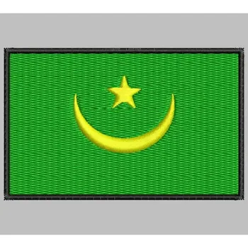 

Bandera MAURITANIA para mascarilla parche bordado Iron patch toppa ricamata gestickter patch patch brode