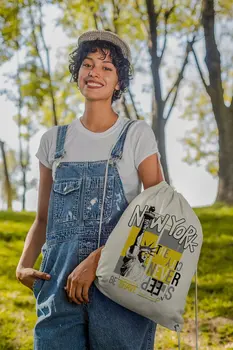 

Angemiel Bag New York Never Sleep Cloth Backpack