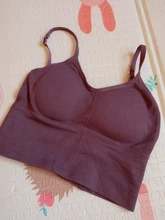 Sujetador deportivo de yoga para mujer, chaleco acolchado, sexy, para correr, gimnasio, sin aros, transpirable, para dormir, a prueba de golpes