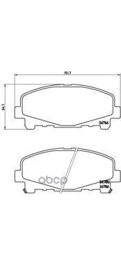 Колодки Тормозные Дисковые Передн, Honda: Accord Viii 2.0 I/2.4/2.4 I 08-, Accord Viii 2.0 I/2.4 I 08- Brembo арт. P28043