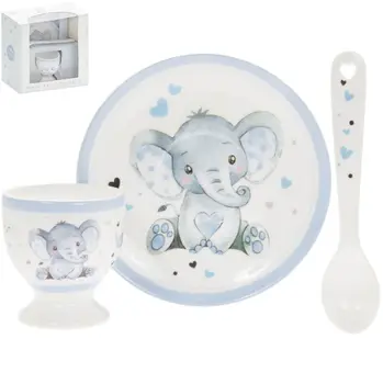 

Set of dishes for boy Ellie and Bird 3 items