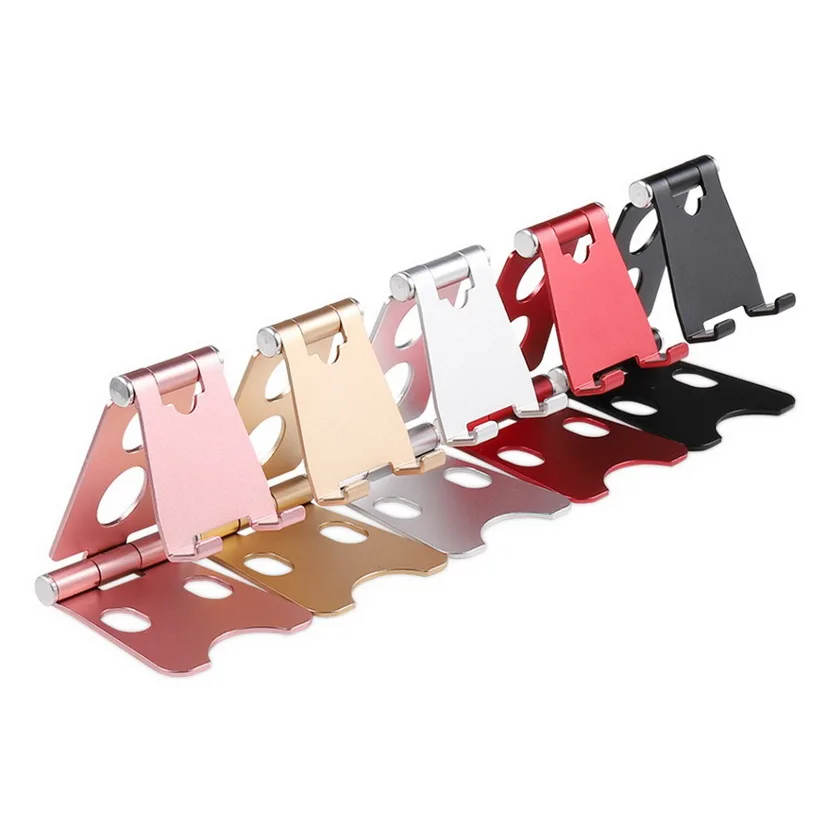 

Mini Aluminium Alloy Foldable Desktop Holder for Phone Tablet 270 Degree Rotation Adjustable Stable Mobile Stand