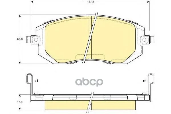 Колодки Тормозные Subaru Forester 01-/Impreza 01-/Legacy 98- Передние Girling 6133289 Girling арт. 6133289