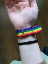 Ins-Pulseras tejidas con arcoíris para hombres y mujeres, pulseras LGBT para homosexuales, bisexuales, tejidas, trenzadas, orgullo, joyería de amistad
