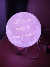 USB Rechargeable Moon-Lamp Night-Light Lunar Custom Tap/remote-Switch 3d-Printing Photo/text