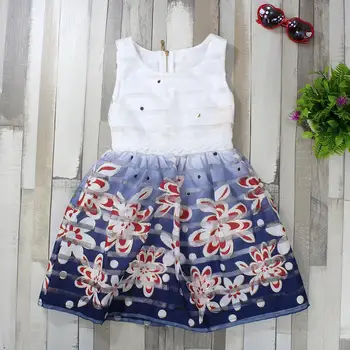 

Summer dress for girls, princess dress sleeveless strappy floral, nice clothes for girls