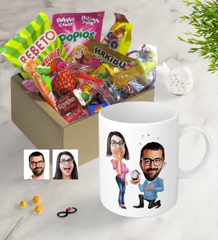

Personalized Marriage Proposal Caricature Of Nostalgic Lezzetler Mug Seti-1